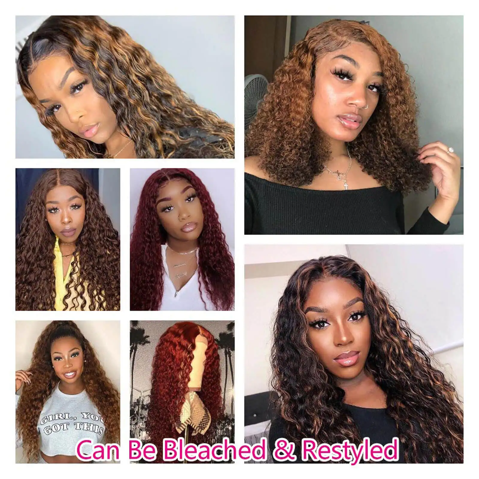 Curly Human Hair Wig Ali Queen Deep Wave Frontal Wig Brazilian 13x6 HD Lace Front Human Hair Wigs for Women 4x4 Lace Closure Wig images - 6
