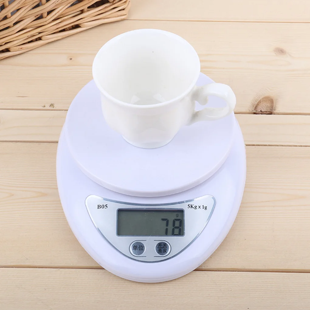

5kg/1g Portable Digital Food Scale LED Electronic Scales Postal Food Balance Measuring Weight Kitchen LED Electronic Food Scales