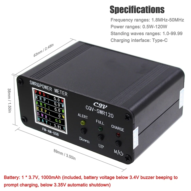 CQV-SWR120 120W SWR &amp Power стоячий волновой измеритель высокая стоящая функция