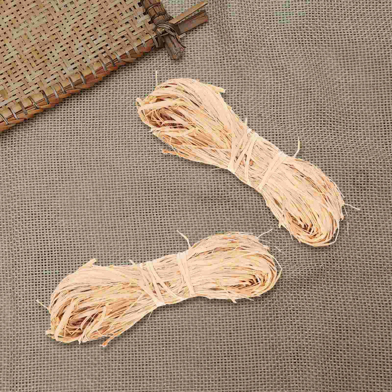 3 пучка натуральной рафии для подарочной упаковки поделки пряжа наполнитель