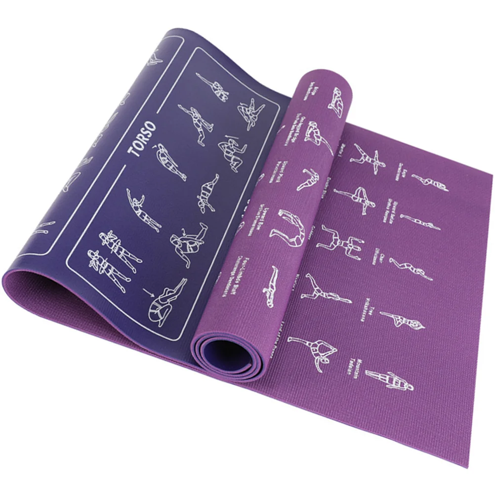 

Mat Yoga Cushion Fitness Antisports Workout Household Pad Training Floor Pvc Portable Skid Non Pilates Exercise