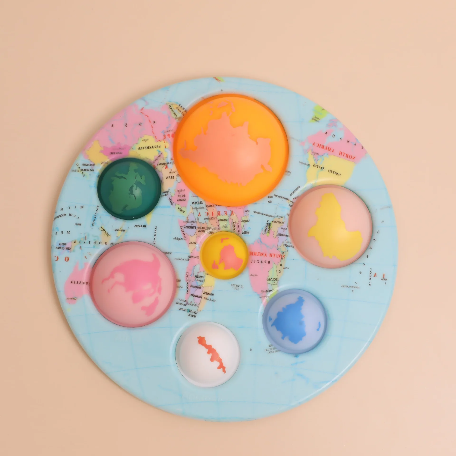 New Fashion Planet Painting Soft Squishy Press Push Bubble Anti-Stress Relieve Fidgets Adult Child Sensory Squeeze Toy for Kids images - 6