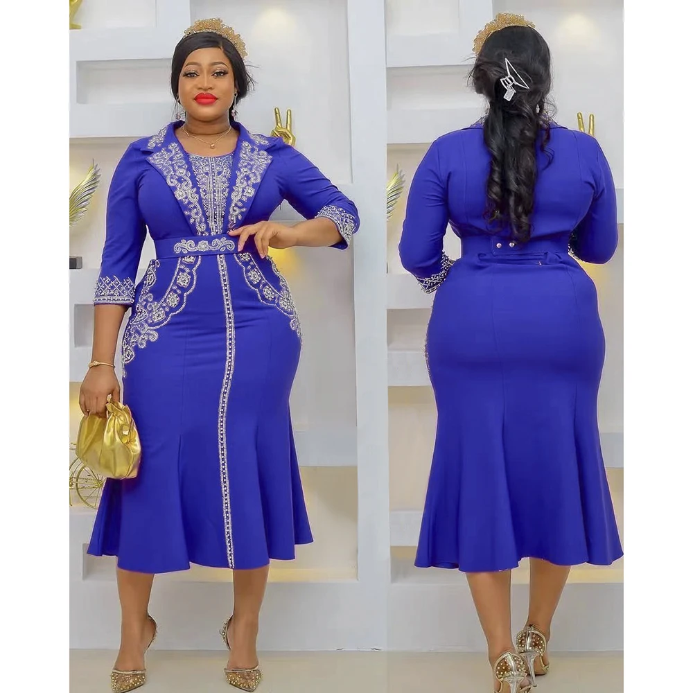 Plus Size African Dresses for Women Dashiki Africa Clothes Ankara Outfits Gown Muslim Turkey Wedding Party Long Maxi Dress 2022