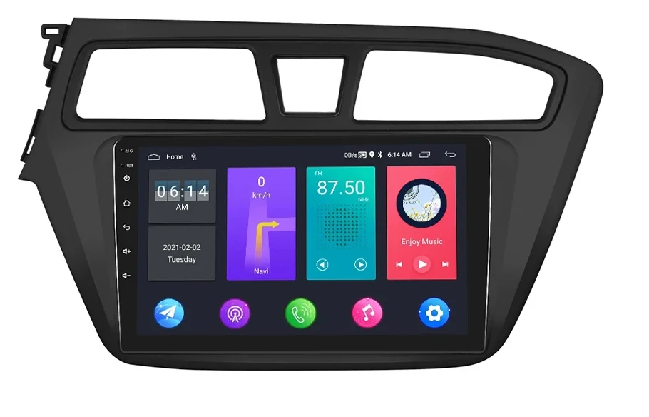 Автомагнитола 8G + 128G для Hyundai I20 2015-2017 мультимедийный видеоплеер 2 Din Авторадио 4G GPS