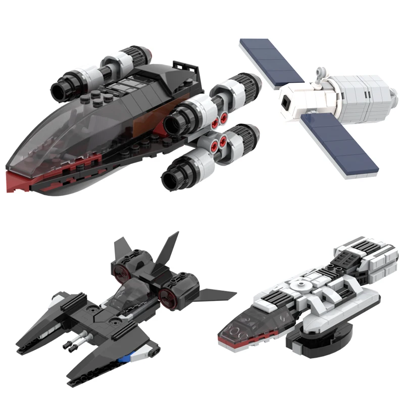 

Конструктор космическая серия, набор моделей космического корабля MOC для боевых искусств, боевых истребителей, спутников, Коллекционные Подарочные игрушки