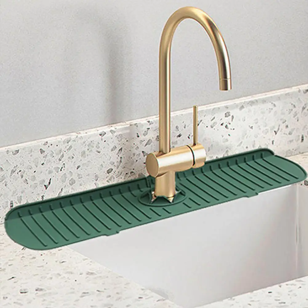 

Гибкий коврик для сушки, эффективная защита от брызг на раковину, мягкий гибкий поднос для улавливания капель для быстрой сушки, универсальные кухонные принадлежности