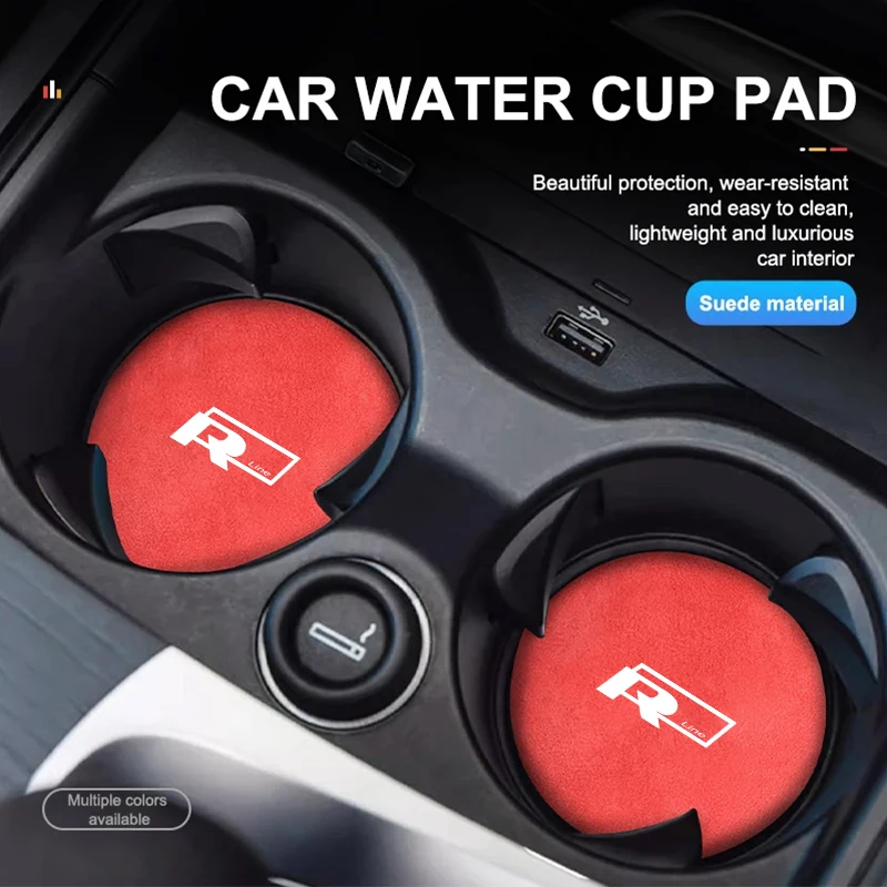 2 шт. Противоскользящий коврик для подстаканника воды Volkswagen VW R Golf Jetta Passat mk5 mk6 CC 5 7