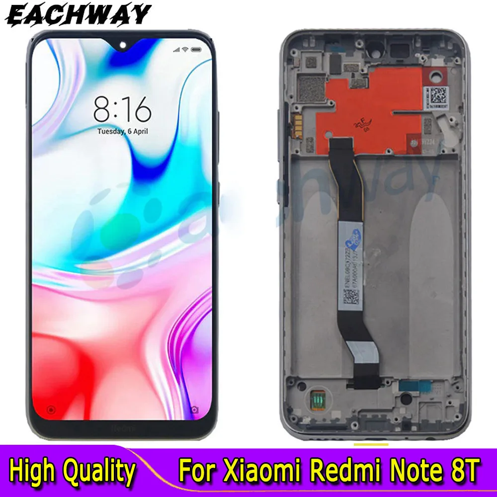 

ЖК-дисплей AMOLED для Xiaomi Redmi Note 8T с дигитайзером в сборе, запасные части 6,3 дюйма для Redmi Note8T, ЖК-сенсорный экран