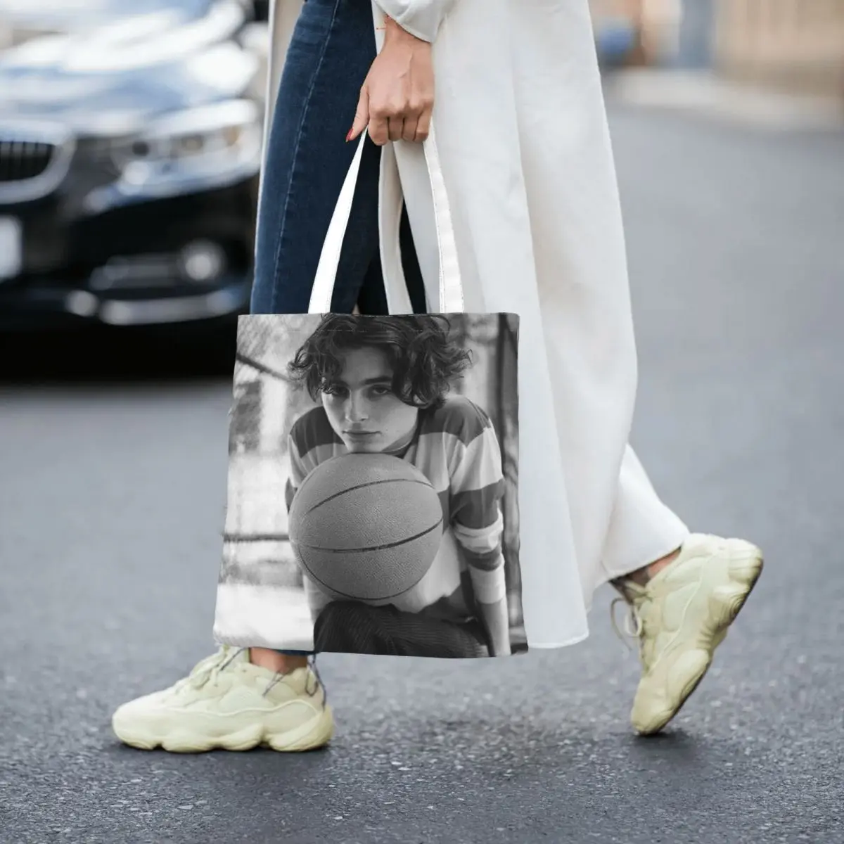 

Timothee Chalamet Women Canvas Handbag Large Capacity Shopper Bag Tote Bag withSmall Shoulder Bag