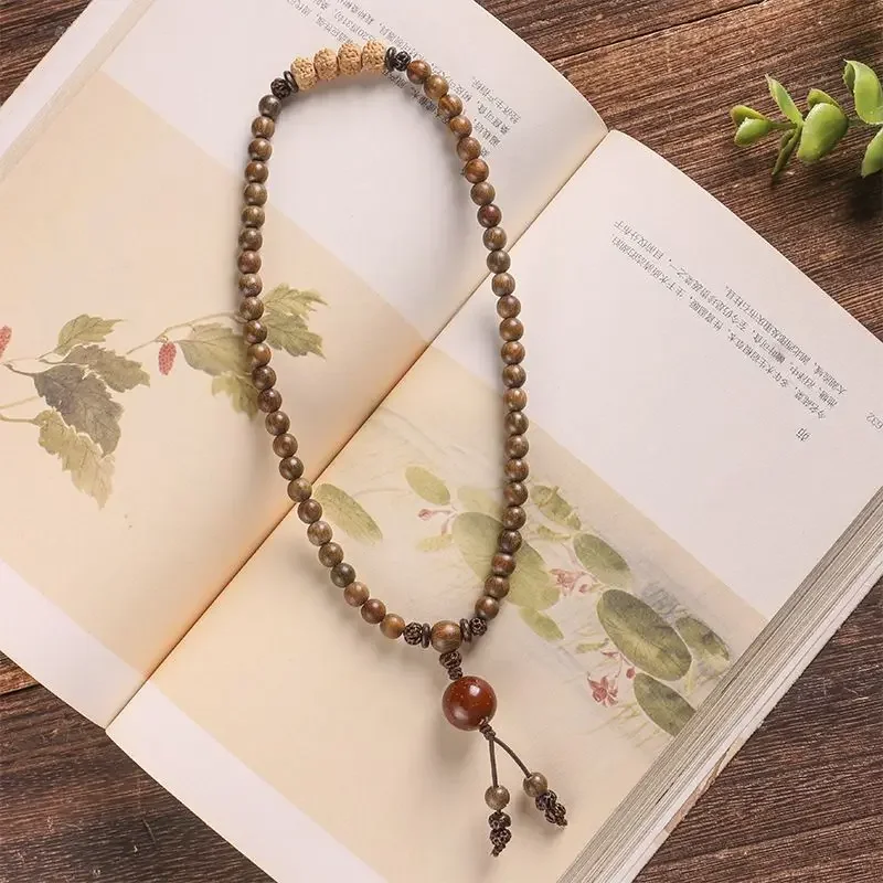 Изысканный браслет из старого материала двойные круглые четки маленький King Kong