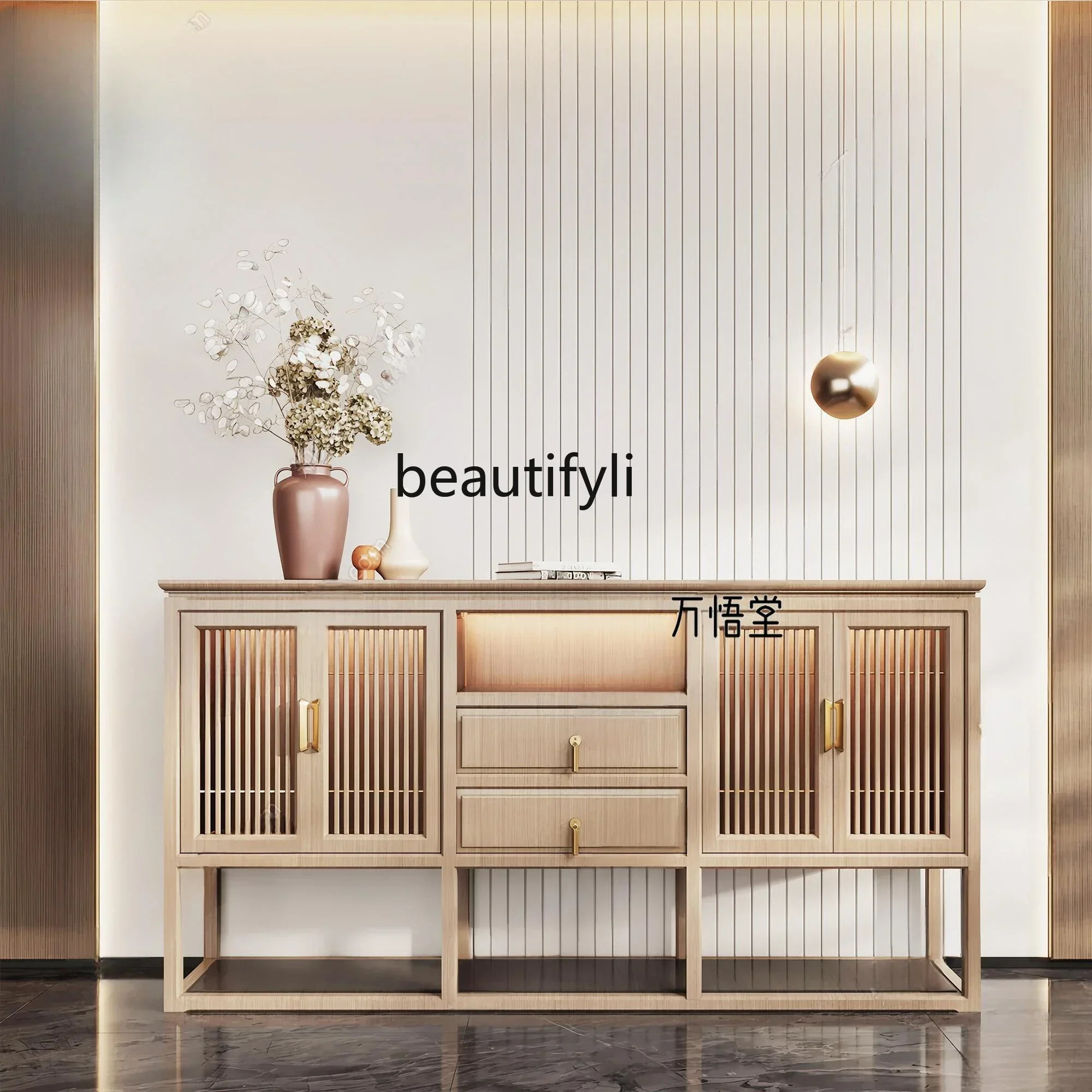 ss7486 lt Новые боковые шкафы из массива китайского ясеня шкафчики для хранения