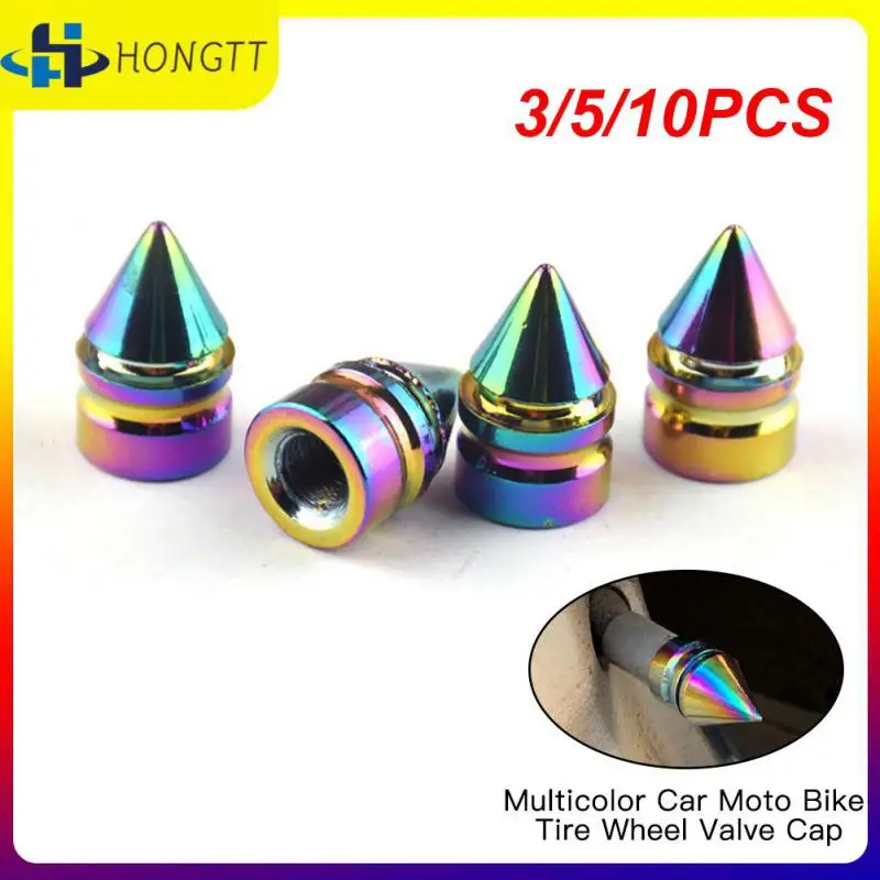 

3/5/10PCS Stem Covers Universal Aluminum Alloy Dust Cover Multicolor Dustproof Waterproof Car Moto Bike Tire Wheel Valve Cap