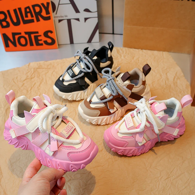 

Girls' Sports Shoes 2023 Autumn New Children's Shoes Boys' Dad Shoes Little Girls' Spring and Autumn Baby Shoes
