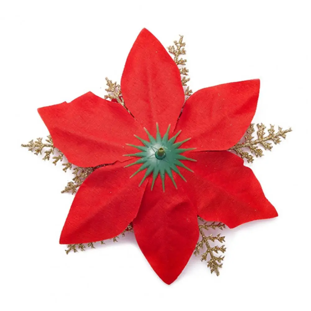 

Beautiful Artificial Flower Bright-colored Lightweight Christmas Glitter Artificial Flowers Faux Flowers Fake Flower
