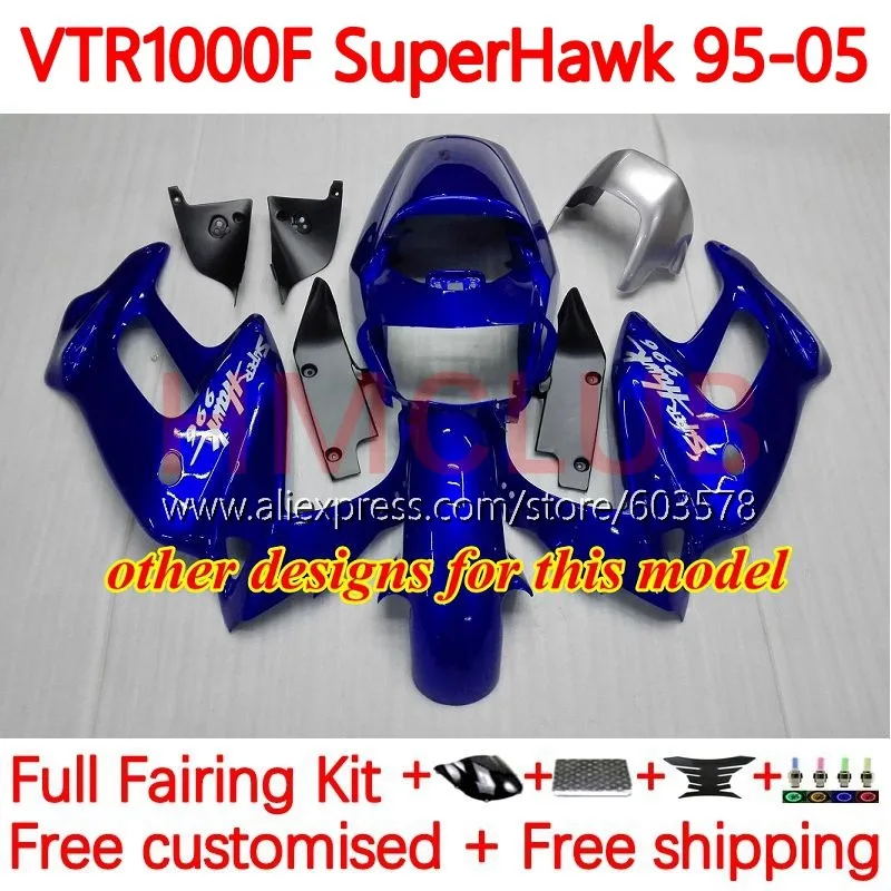 SuperHawk для HONDA VTR1000 VTR 1000 F 1000F VTR1000F 1995 1996 1997 1998 00 01 02 03 04 05 Обтекатели 111No.15 Глянцевая