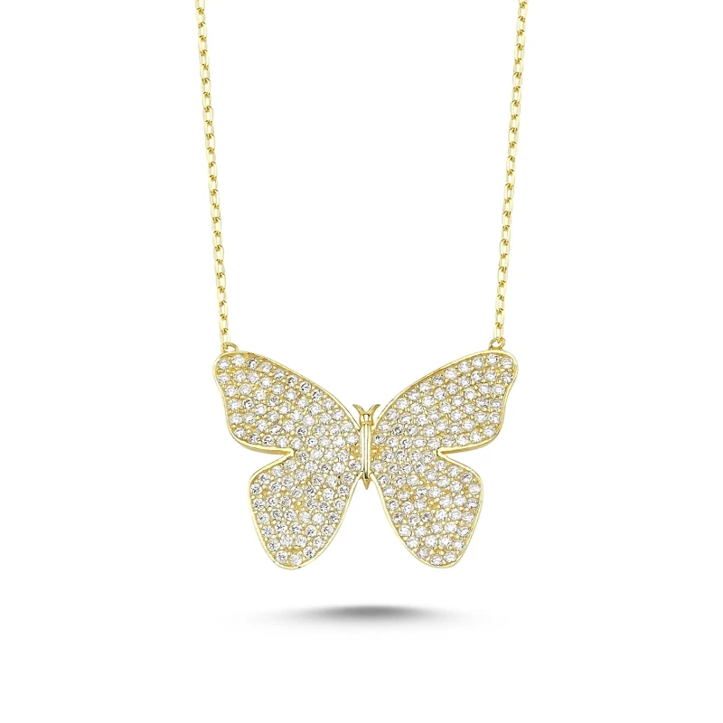 

Silver 925 Sterling Zircon Butterfly Necklace