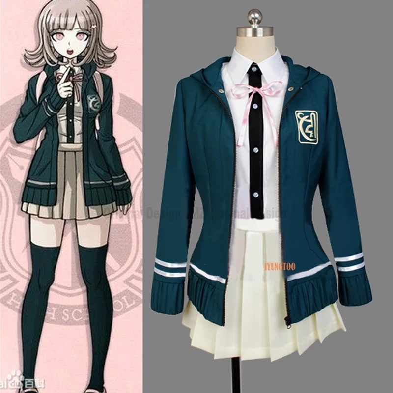 

Женский костюм для косплея Danganronpa Dangan Ronpa 2 Chiaki Nanami, костюм для Хэллоуина, аниме Униформа и парики, Индивидуальный размер