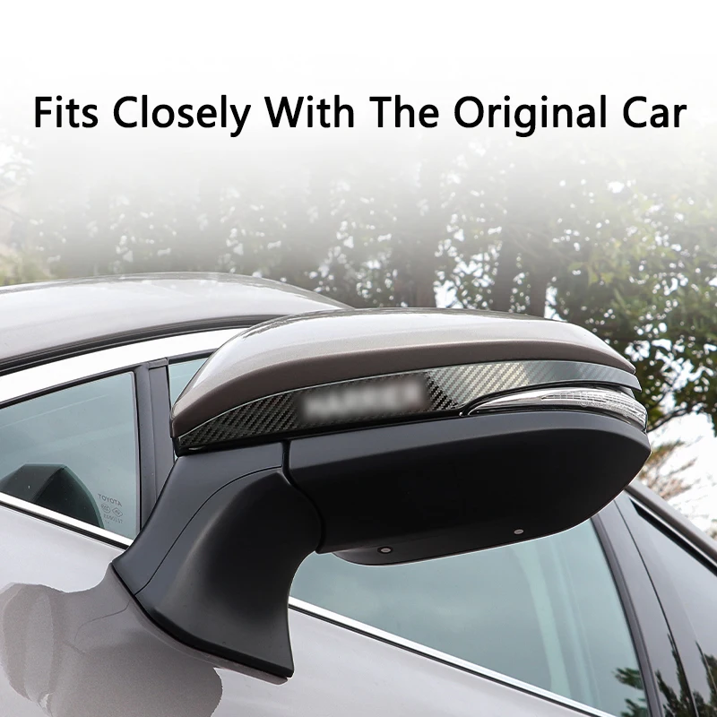 

QHCP Car Rearview Mirror Strip Cover Protector Stainless Steel Trims Anti-Rub For Toyota Harrier Venza 2022 Exterior Accessories