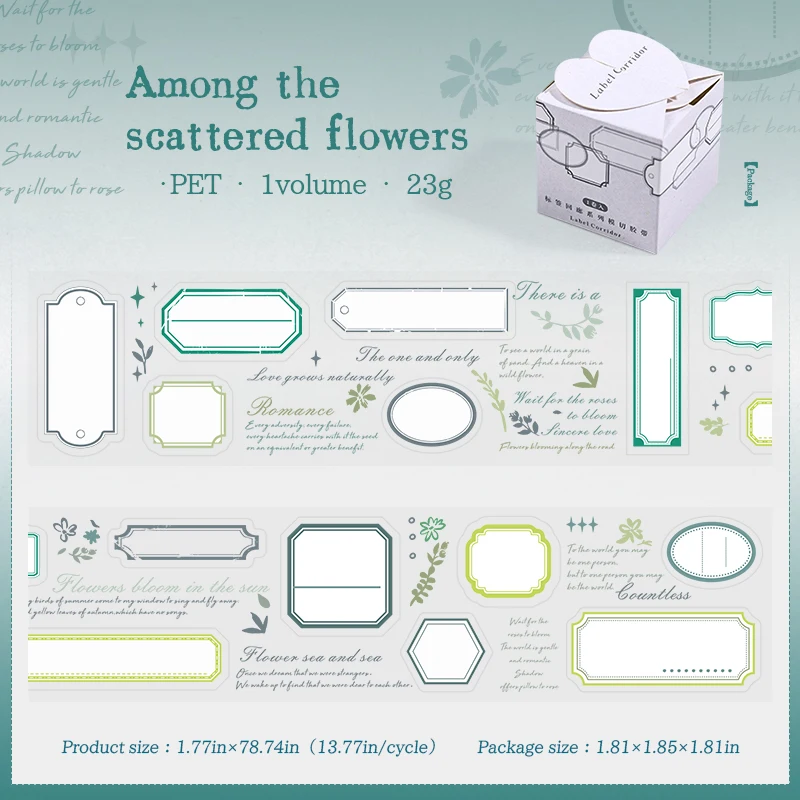 2m/Rolls Boxed Washi Tape Scrapbooking Decorative Adhesive Tape Album Japanese Stationery Journal Supplies Basic Masking Tapes