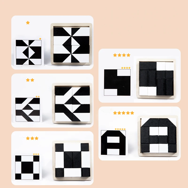 Деревянные 3d Головоломки Монтессори Геометрические Фигуры Образовательные
