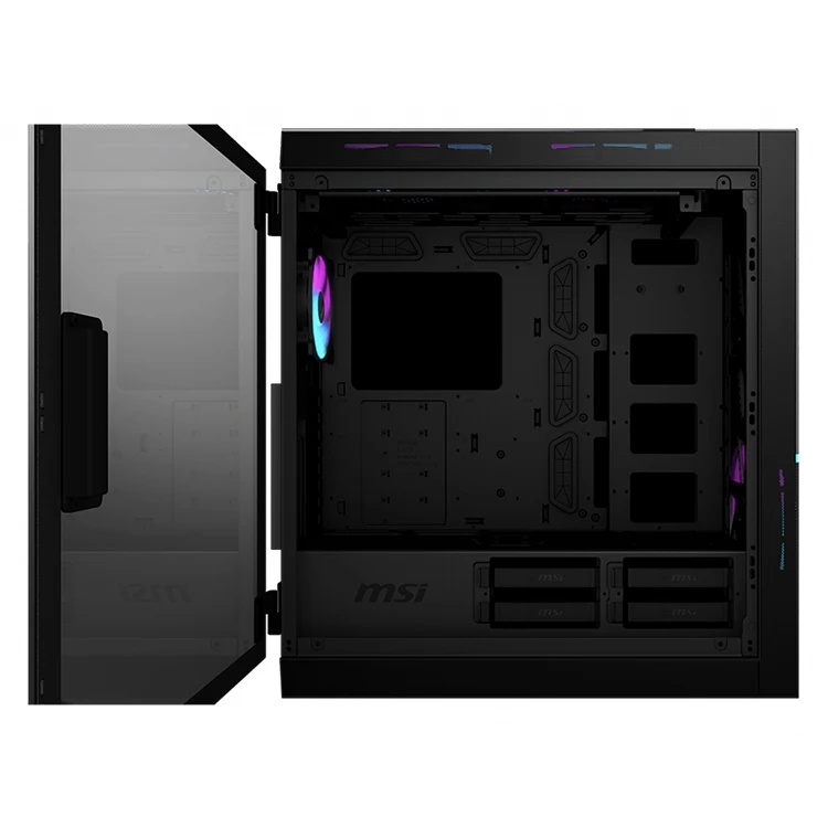 Фото Корпус для компьютера MPG SEKIRA 500X Mid-Tower поддерживает материнские платы формата EATX и блоки питания ATX с ARGB-вентиляторами, игровой корпус для настольного ПК. №2