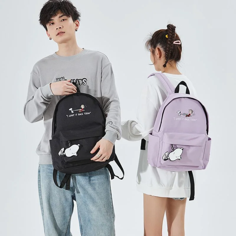 

Kawaii Snoopy аниме мультфильм серия Милый принт узор Высокое качество двойной плечо сумка для хранения школьный портфель мальчик девочка подаро...