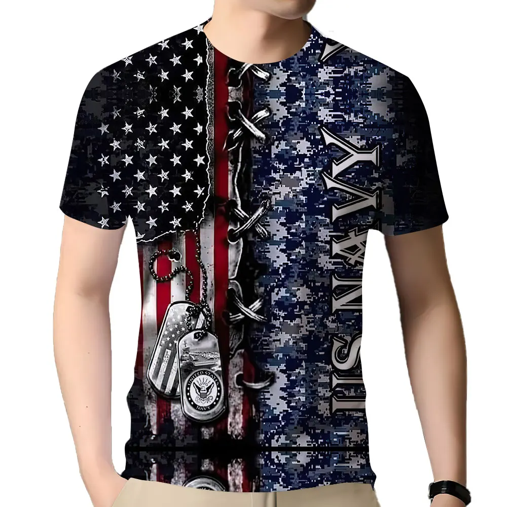 

Men's Summer Short Sleeve T-shirt British Soldier Print Tee Extra Large Loose Fashion Top Pattern T-shirt Men's Wear