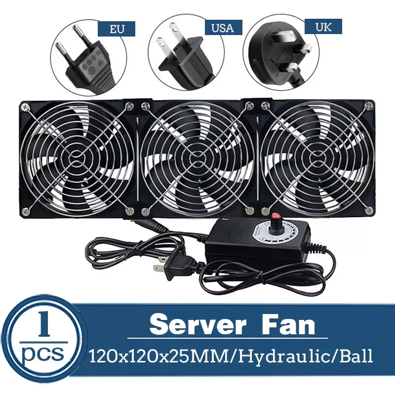 

120mm 3000RPM Fan cooling With controller 12cm 12V 220V Btc Machine Chassis Workstation Cabinet Radiator Server fan