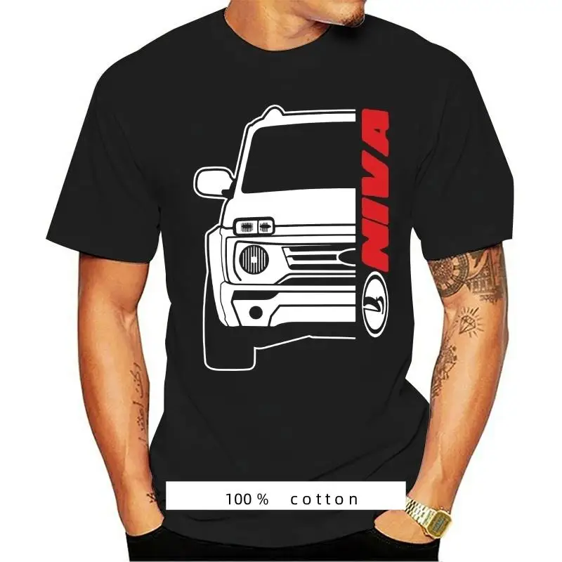 

Lada Niva Bronto Car Auto Black T-Shirt 100% Cotton Xs-3Xl men cotton tshirt summer brand teeshirt euro size
