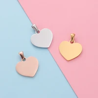 small pendant mirror stainless steel love pendants tag diy jewelry production accessories necklaces pendant 20mm20mm wholesale