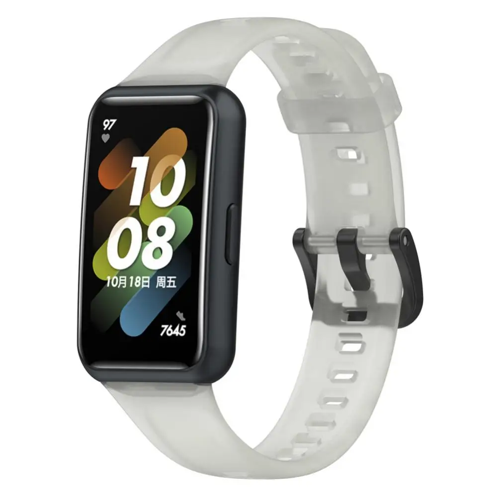 

Smart Watchband Sport Replacement Strap Silicone Translucent Watch Strap For Huawei Band 7/Honor Band 7 Smart Accessories