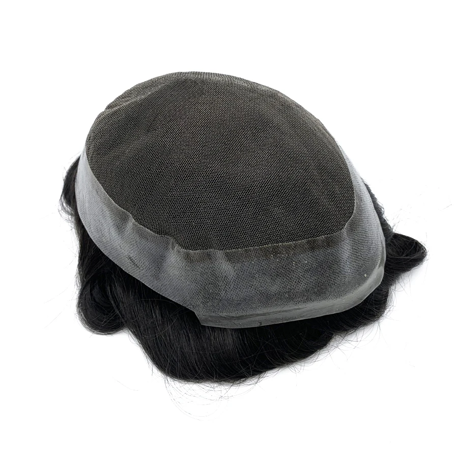 Австралийский парик мужской на кружевной основе из искусственной кожи протез