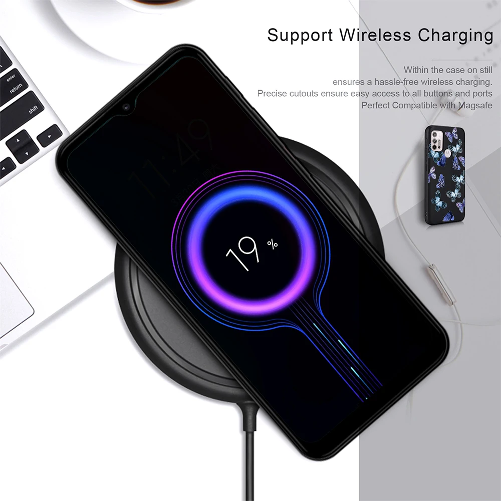 butterfly fundas phone case for motorola moto g30 g9 play e7 plus g20 g50 g60 g40 fusion e7 e20 e40 soft silicone black cover free global shipping