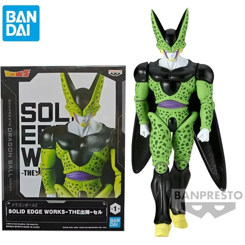 Фото Оригинальная фигурка BANDAI Dragon Ball Z Solid Edge Works The Departure 17 Perfect Cell, аниме-фигурка, модель, игрушка, украшение, подарок, 20 см №1