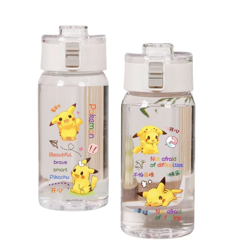 

Pokemon Cute Pikachu Anime Cartoon Personality Plastic Cup Handy Cup Students Going Out Portable Anti-fall High Temperature Cup