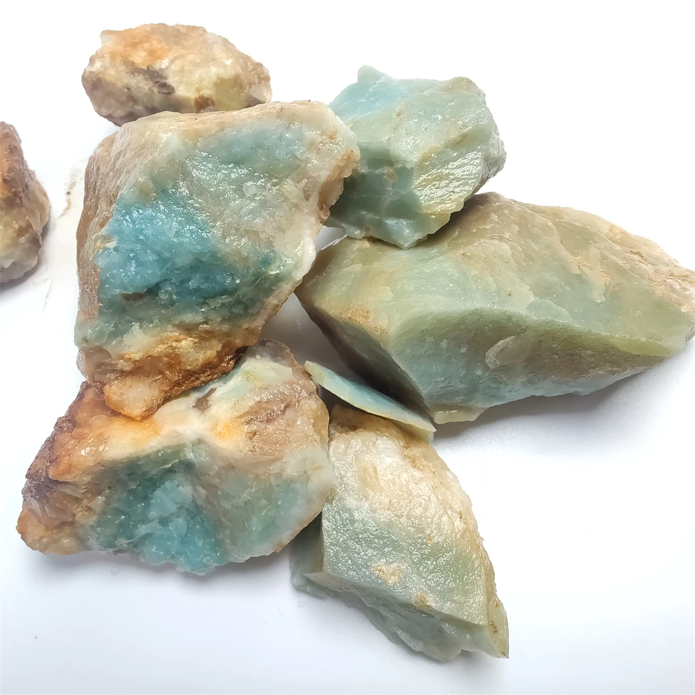 

Natural Amazonite Raw Stone Natural Rough Stones Decoration Maison Crystals and Stones Healing Mineral Specimen Reiki Decoratio