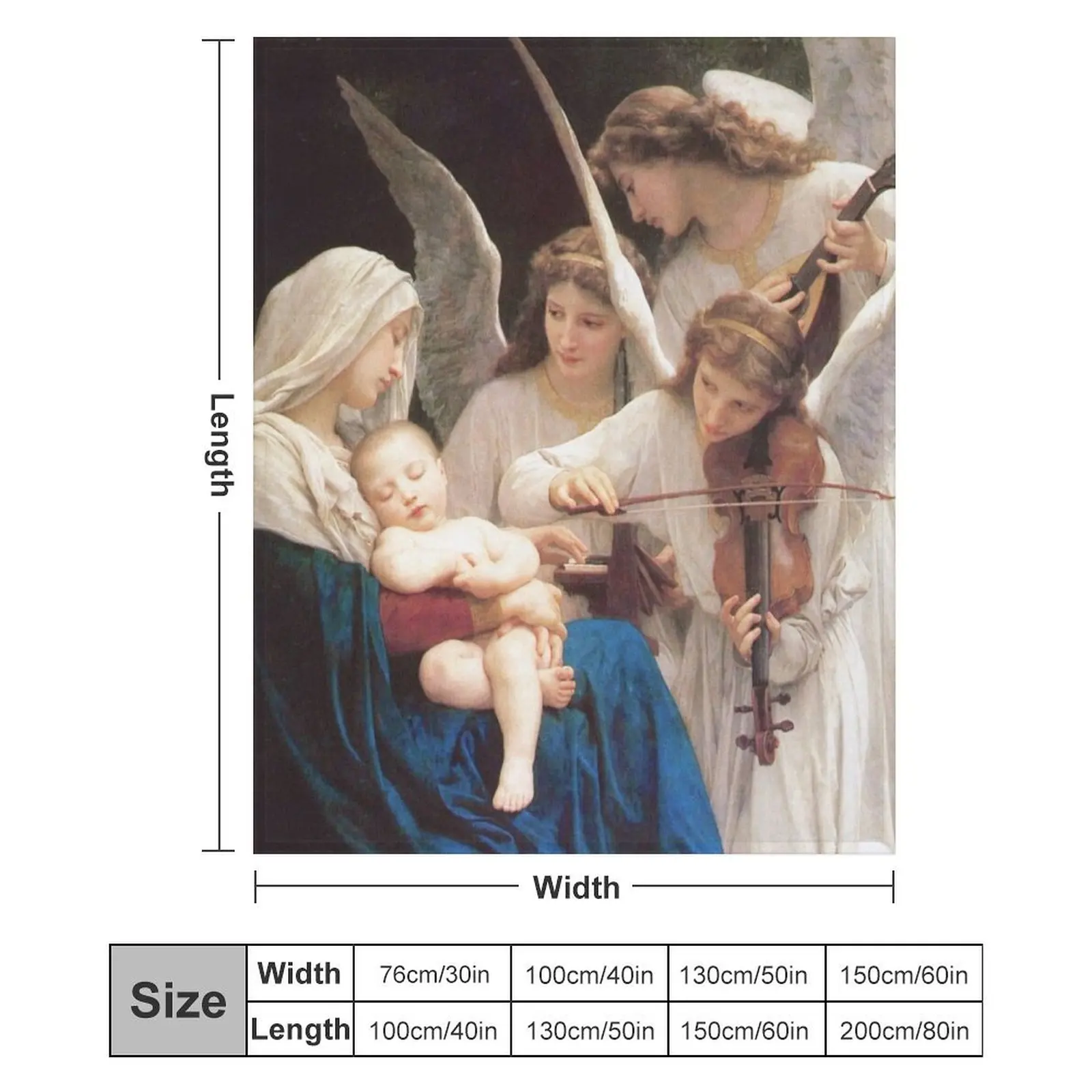 Песня ангелов 1881 французское одеяло Уильям-Адофе Бугвай христианское искусство