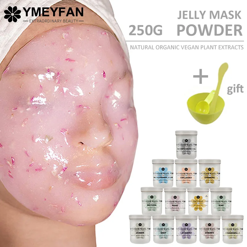 

250G Jelly Mask Powder Skin Care Peel Off Hydrojelly Facial Masks Hyaluronic Acid Collagen Moisturizing Firming Cleansing Pores
