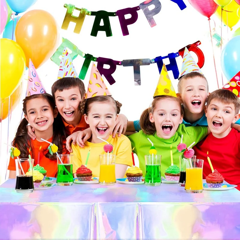 10 шт./упаковка голографическая скатерть для стола 54X108 дюйма