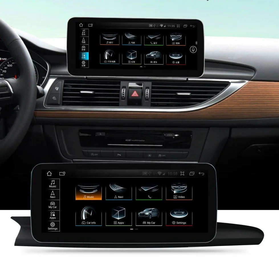 

YZG 12,3 ''Carplay Android мультимедийный плеер Dvd аудио навигация Радио De для Audi A6 A7 C7 MMI 2G 2013 2014 2016 2018 2017 201