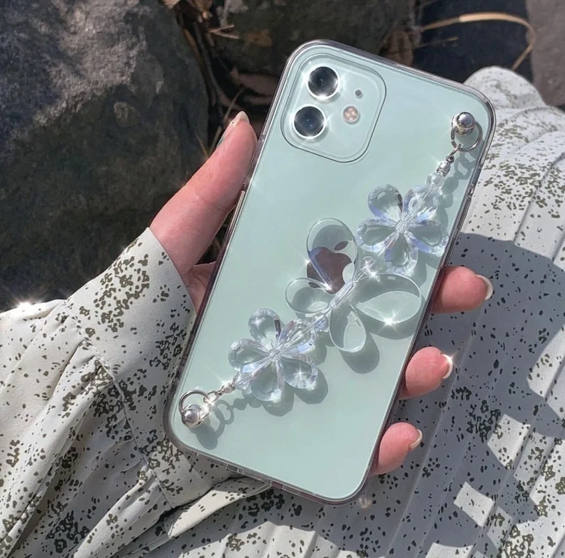 

Butterfly Bracelet Phone Case For Realme XT U1 X2 C2 2 Pro C11 V11 5G C12 C15 Narzo 20 Transparent Soft Case
