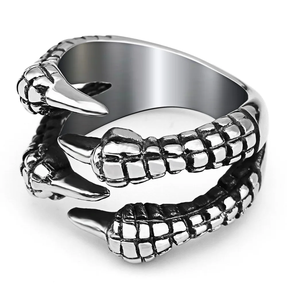 

Personalized creative Eagle Claw retro ring men's titanium steel ring