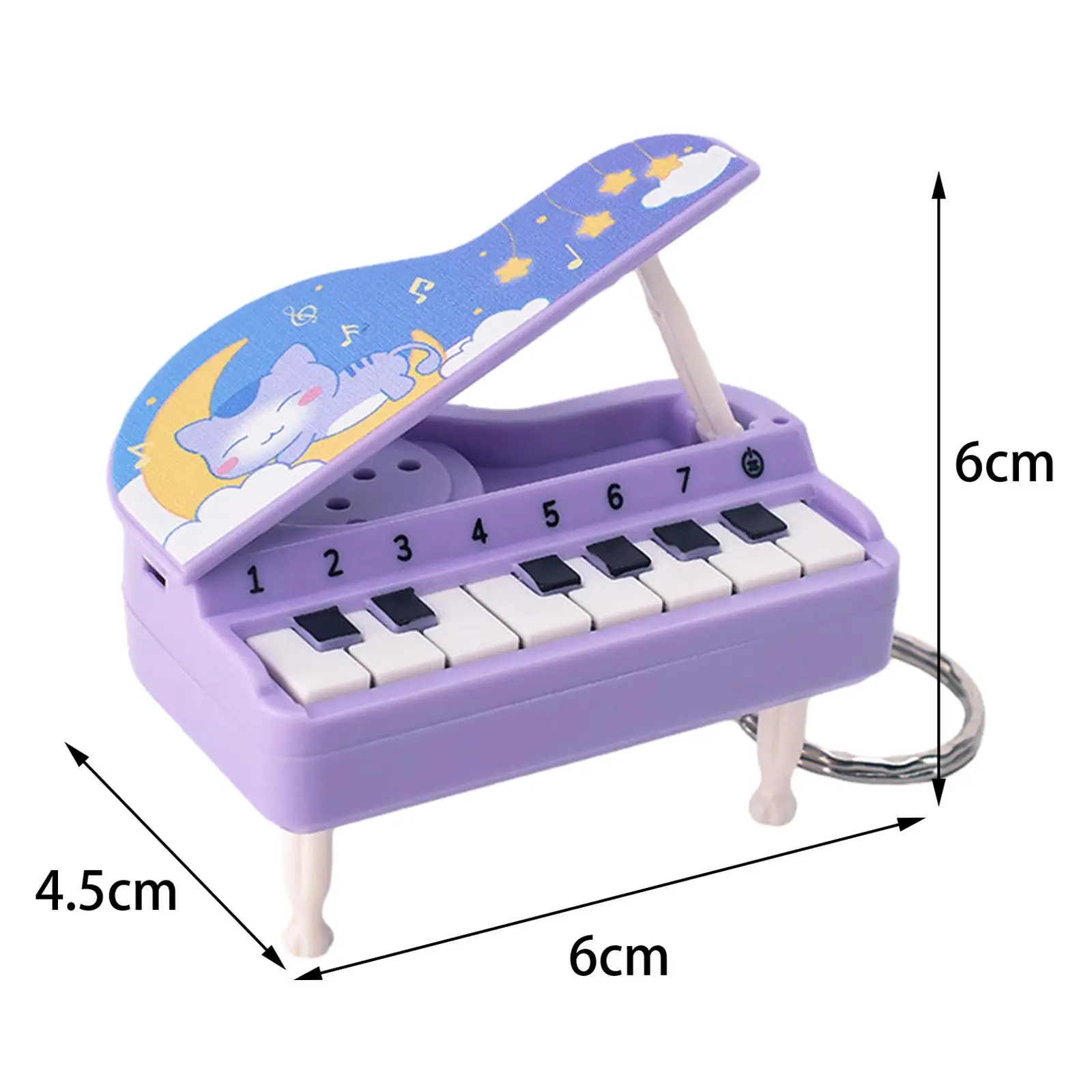 Piano Keychains Mini Toy Funny Pendant Instrument Keychain Playable for Girls Gifts Boys