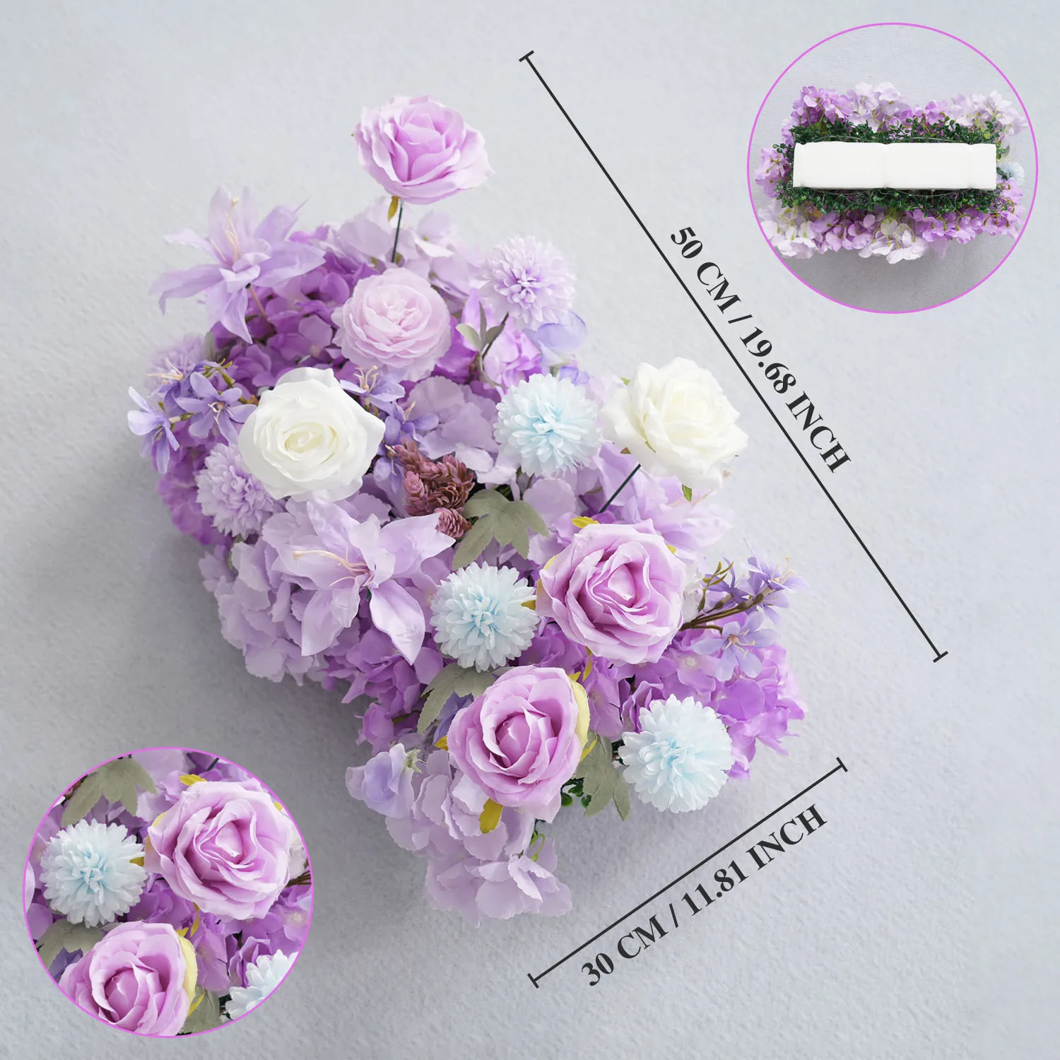 Фото Искусственные цветы UFlower, 200 см, роскошные фиолетовые розы, для свадебного оформления столов, декораций, арок, фонов, праздничных мероприятий №5