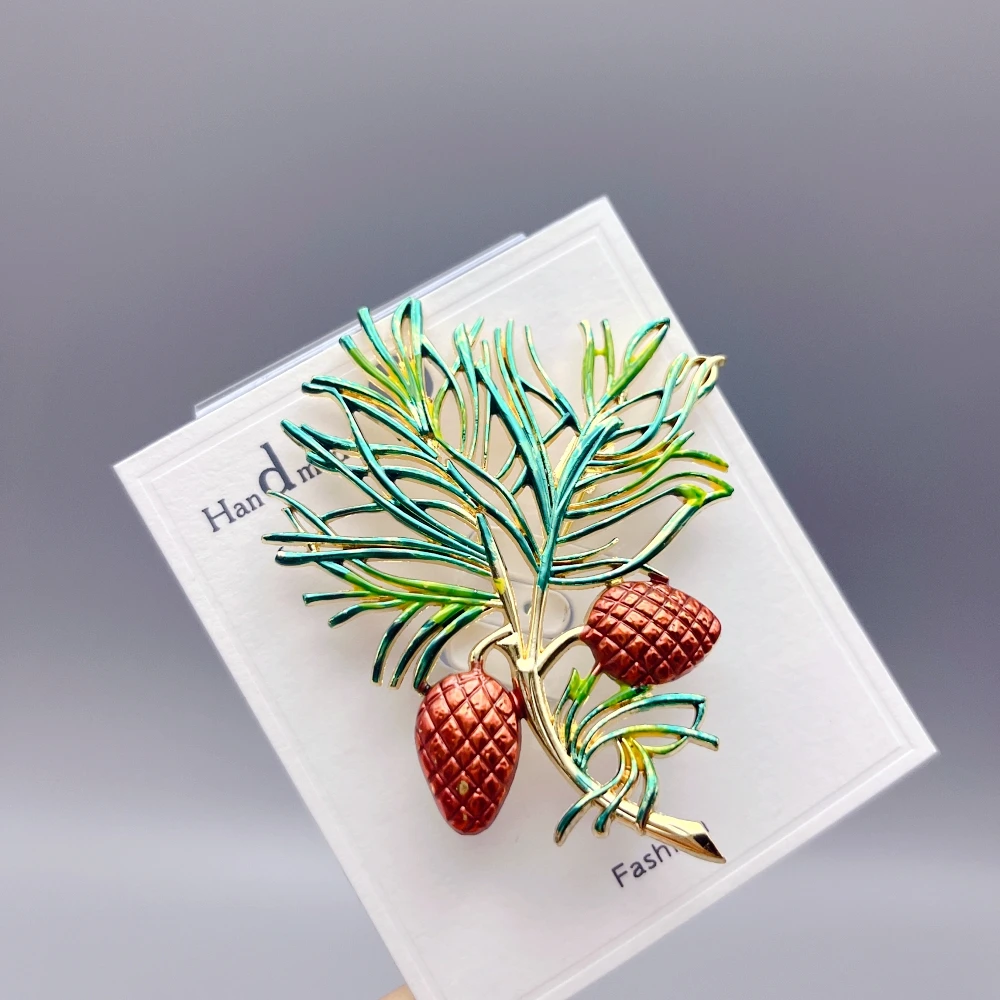 Прекрасные эмалированные листья броши с фруктами для женщин и мужчин 5 дизайнов