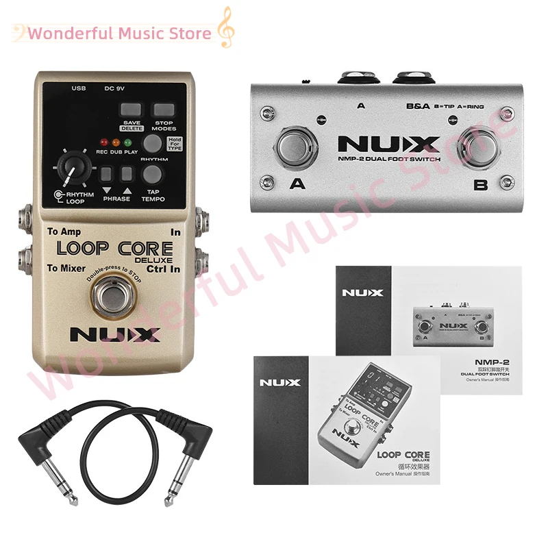 

Nux Loop Core Deluxe Guitar Effect Pedal Looper Electric Guitar Processor Pedalboard Guitar Parts 8H 40 Drum True Bypass