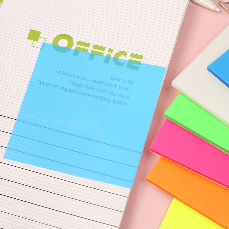 

Transparent Sticky Notes with Scrapes Stickers Note Pads Posted it Paper Clear Notepad School Stationery Office Supplies
