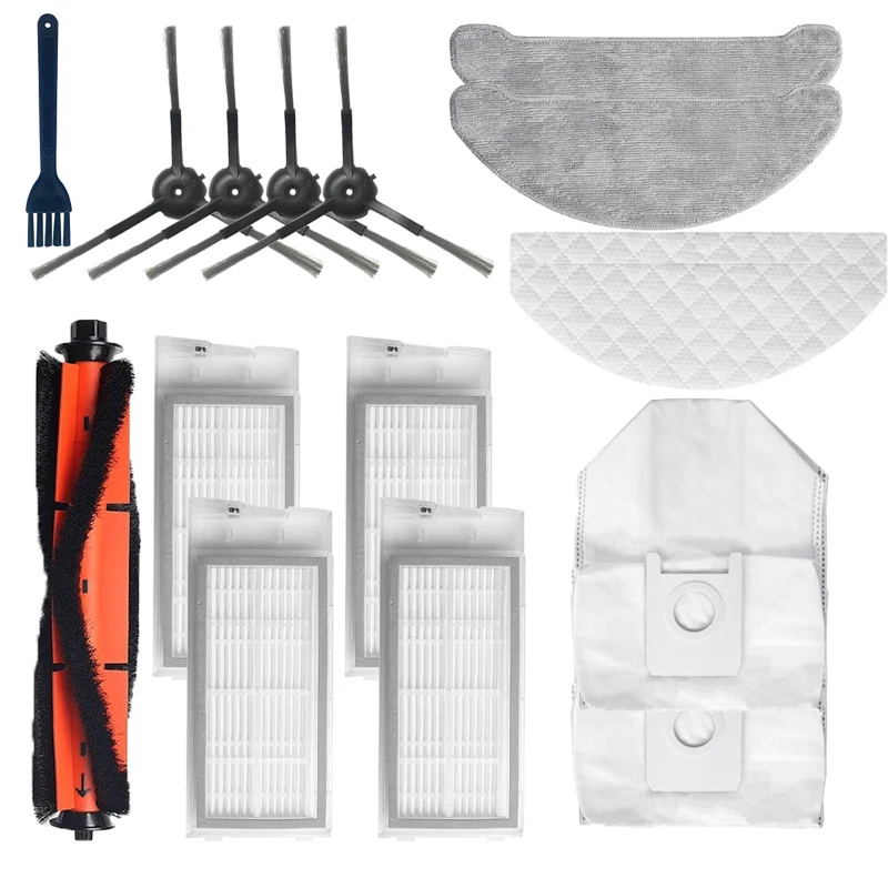

Mop Cloth Hepa Filter Side Brush Parts For Xiaomi For Roidmi EVE Plus Robotic Vacuum Cleaner Main Brush Dust Bag Kit Accessories