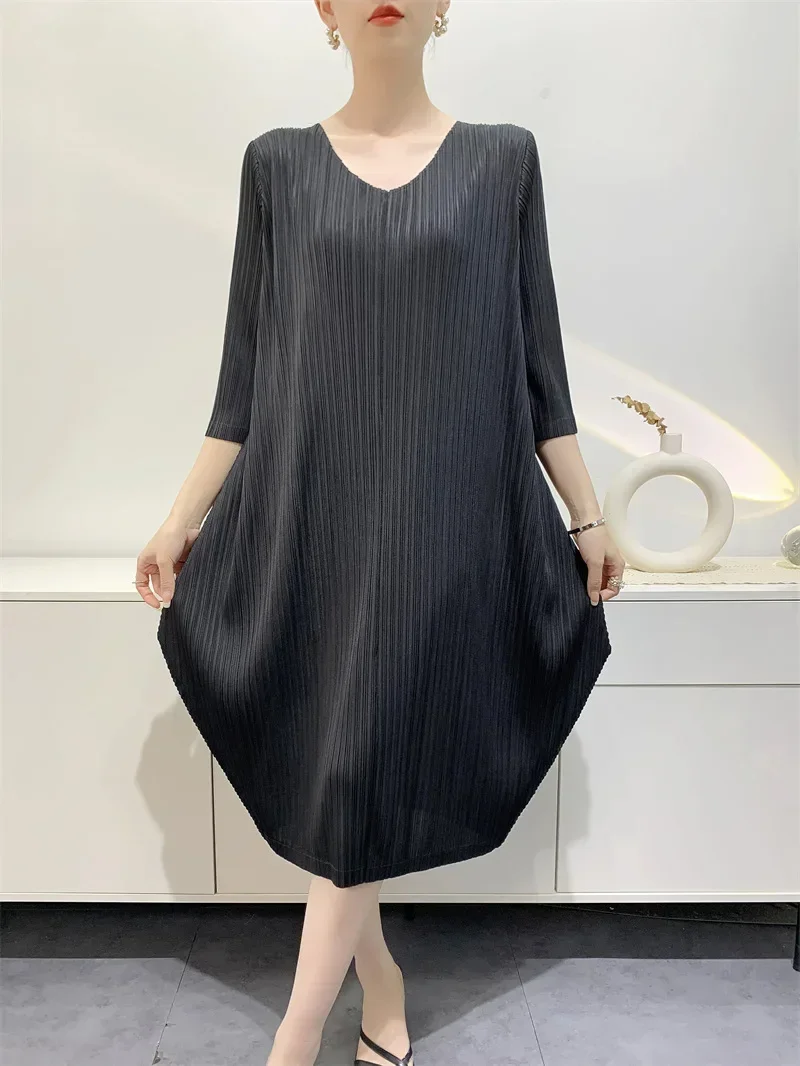 Женские платья ALSEY плиссированная Однотонная юбка модная темпераментная