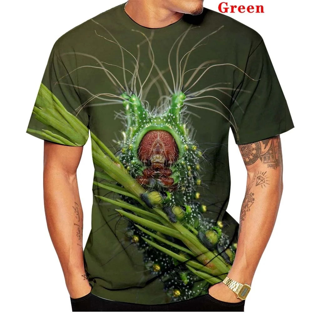 2022 модная Мужская/женская футболка с 3d принтом гусеницы забавная Футболка